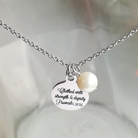Christian Bible Verse Scripture Necklace - Picture 3 of 4